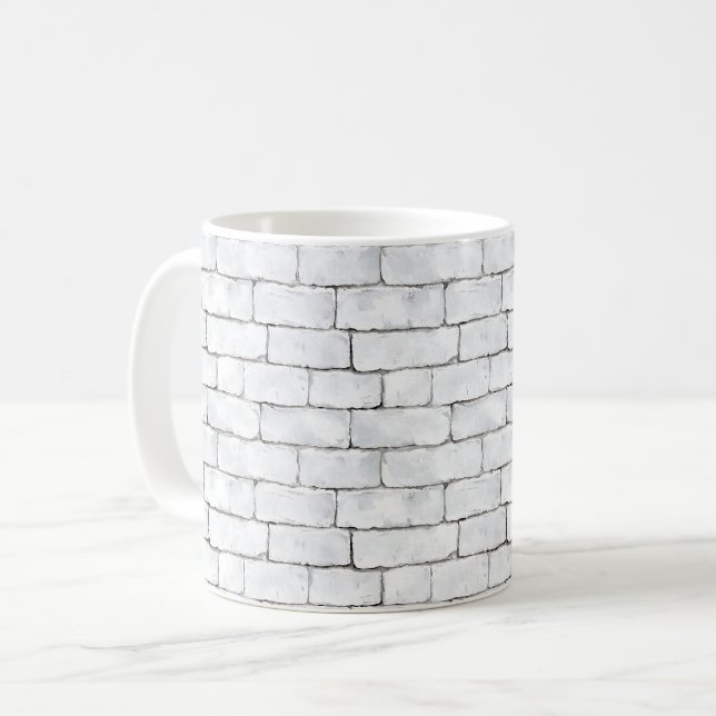 Mug White Bricks (Devant gauche)
