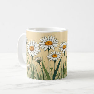 Mug White Daisy Meadow