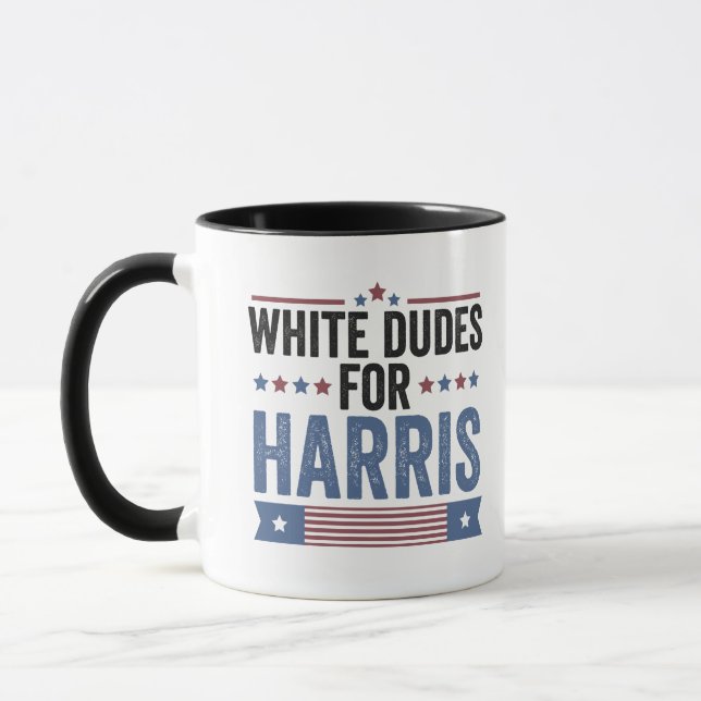 Mug White Dudes For Harris 2024 (Gauche)