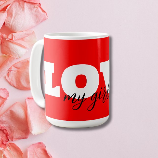 Mug White LOVE Neon Red Valentine (Créateur téléchargé)