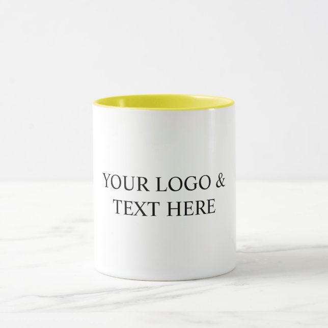 Mug White Personalized – Your Logo & Text Here (Centre)