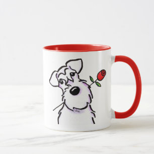 Mug White Schnauzer Sweetheart Rose
