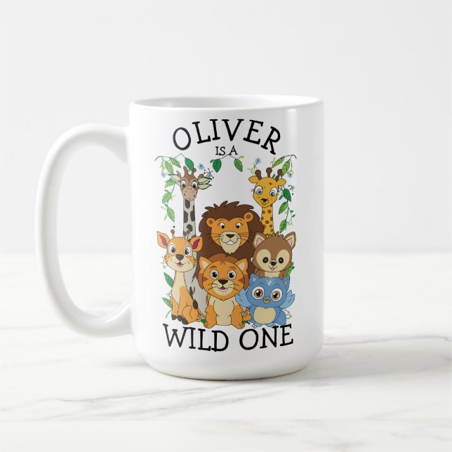 Mug Wild One Jungle Safari bébé 1er anniversaire migno (Gauche)