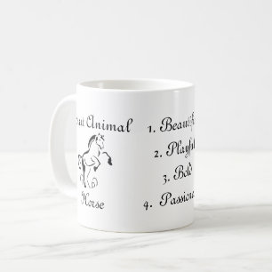 Mug Wild West Mare Pony Line Art Spirit Animal