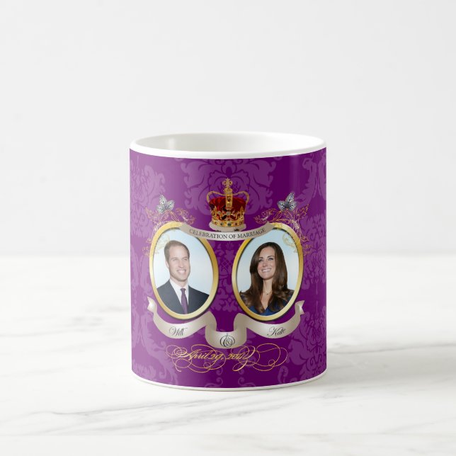 Mug Will+Kate mariage, do-it-yourself Couleur !! (Centre)