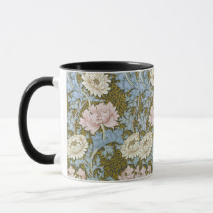 Mug William Morris Chrysanthemum Motif floral Folia