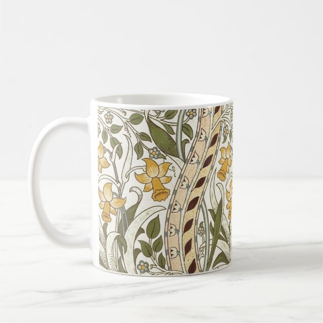 Mug William Morris Daffodil Garden Flower Classic Bota (Gauche)