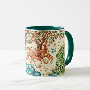 Mug William Morris Deer par un Brook Beige et vert 