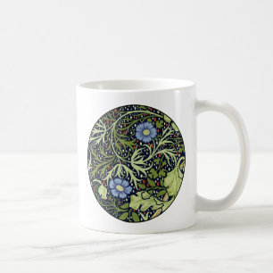Mug William Morris Fleur d'antiquité aux algues marine