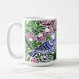 Mug William Morris Folk Art Oiseaux Fleurs Acorns