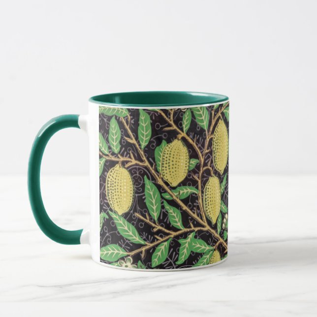Mug William Morris Fruit Grenade Citron Motif (Gauche)