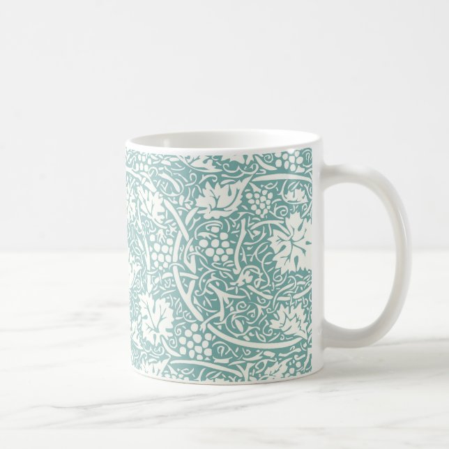 Mug William Morris Grape Motif Turquoise Turquoise (Droite)
