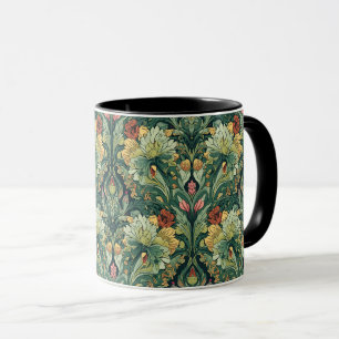 Mug William Morris Seaweed Floral vintage Art nouveau