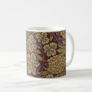 Mug William Morris Vine Grappe Rouge Vert Art
