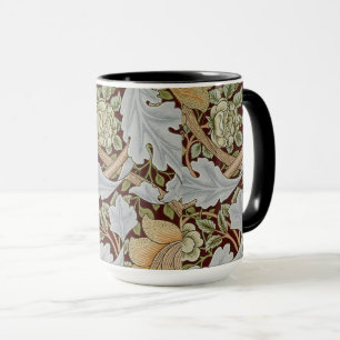 Mug William Morris Vintage Floral Fleur Blanc Rouge