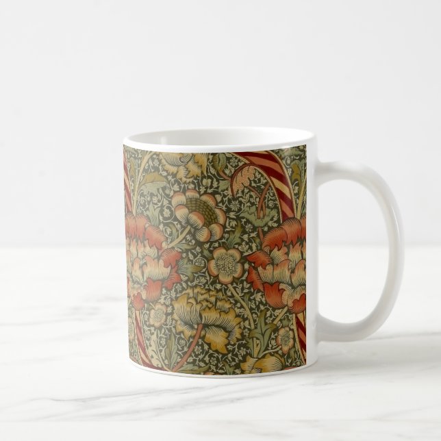 Mug William Morris Wandle Anglais Floral Damask Design (Droite)