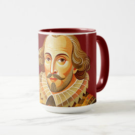 Mug William Shakespeare illustration de portrait de To