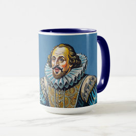 Mug William Shakespeare illustration de portrait de To