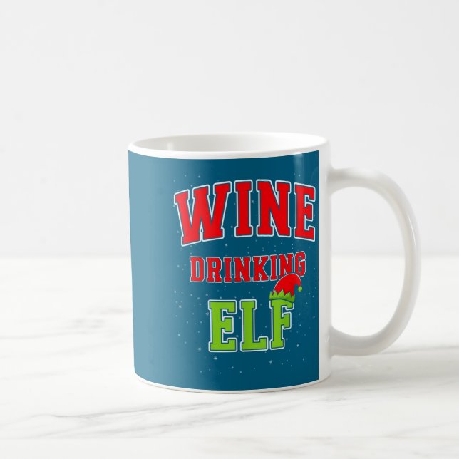 Mug Wine Drinking Elf Christmas Family Matching Group  (Droite)