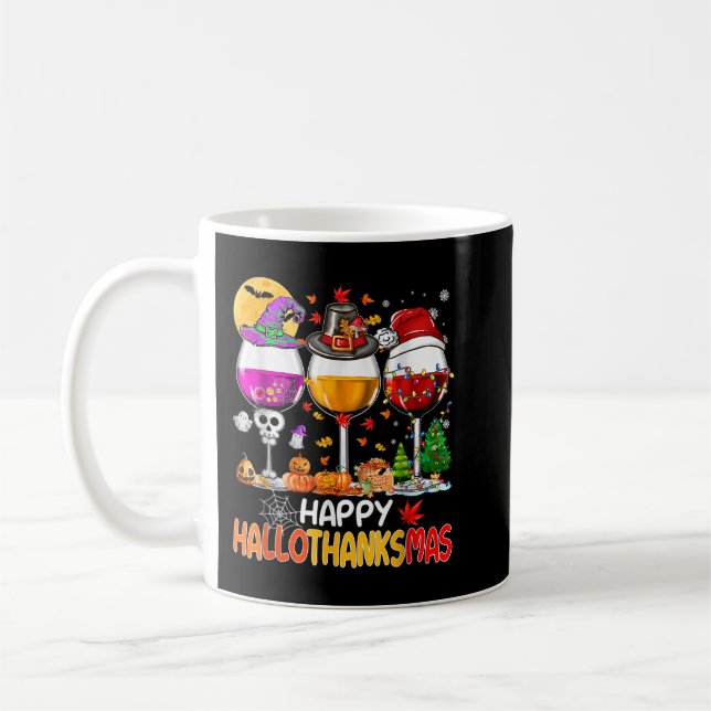 Mug Wine Glasses Witch Santa Hat (Gauche)