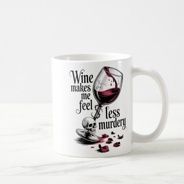 Mug Wine Make Me Feel Less Murdery Funny Gothic Witch  (Droite)