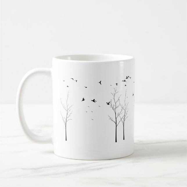 Mug Wings of Tranquility – A Minimalist Nature Escape (Gauche)