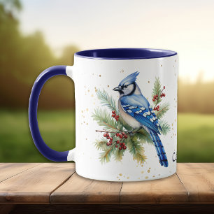 Mug Winter Blue Jay Nature
