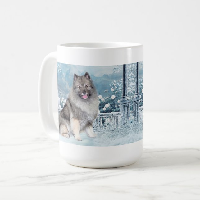 Mug Winter Keeshond (Devant gauche)
