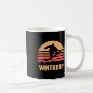 Mug Winthrop Washington Snowboard Snow Boarder Retr