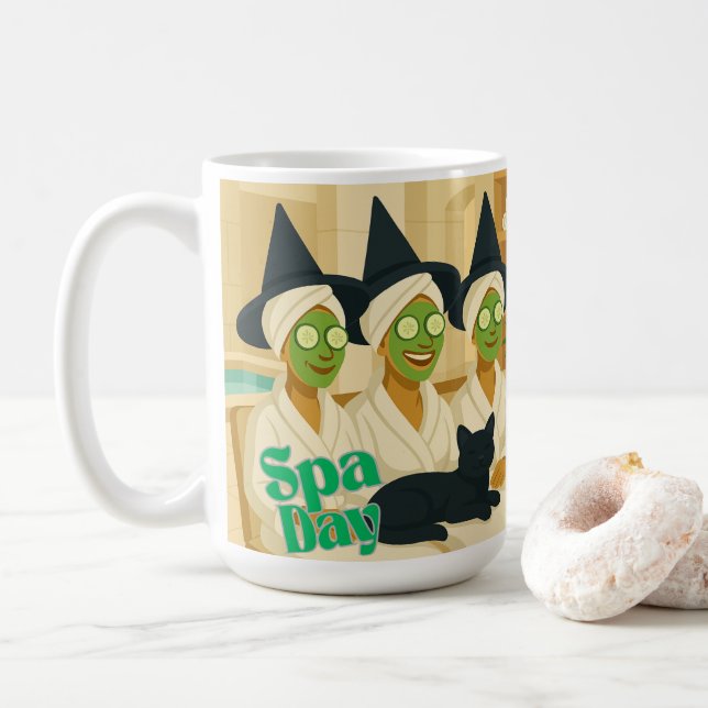 Mug Witch Spa Day Funny Humor  (Avec donut)