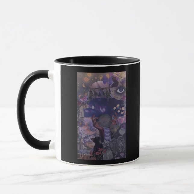 Mug Witchy Whimsigoth Esthétique Avec Chats (Gauche)