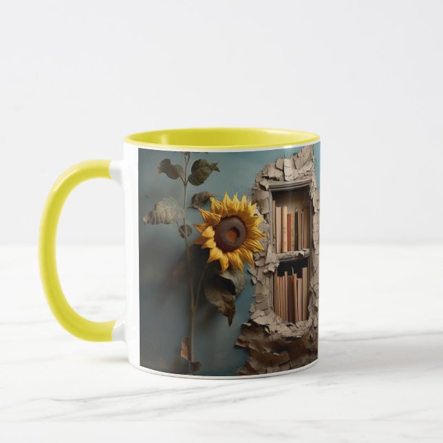 Mug with a book design tasse (Links)