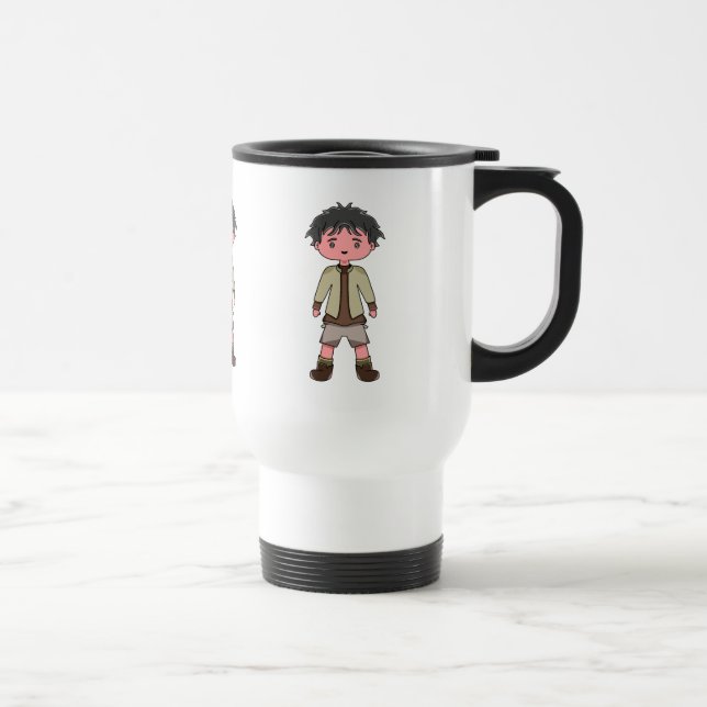 mug with cartoon character boy (Droite)