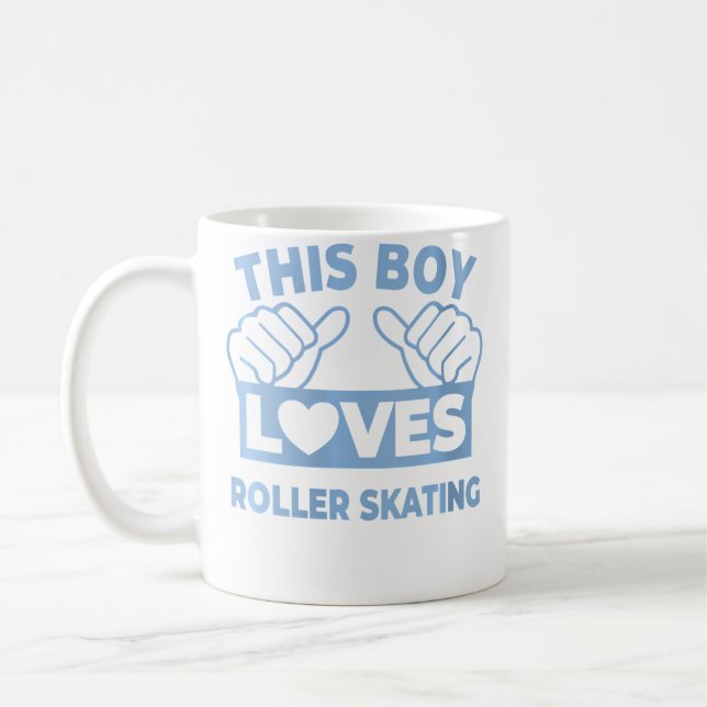 Mug Wo This Boy Loves Roller Skating Roller Skating Ro (Gauche)