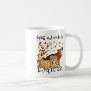 Mug Wolf Chien Automne Citrouilles Automne Feuilles Ar
