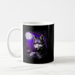 Mug Wolf Cool Wolfs Forêt Arbre Lune