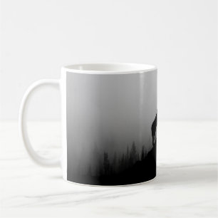Mug Wolf hurle sur la lune