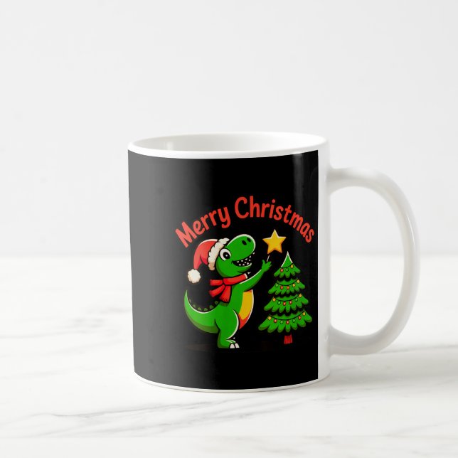 Mug Womens Dinosaur Christmas Merry Christmas T-rex De (Droite)