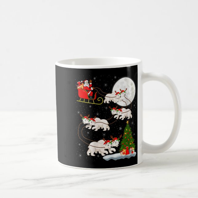 Mug Womens Lar Bear Santa Sleigh Flying Funny Magical  (Droite)