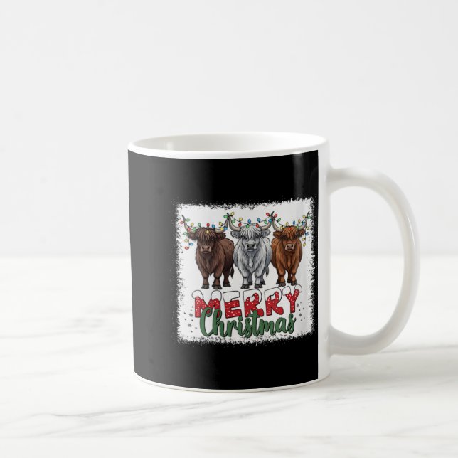 Mug Womens Merry Christmas Scottish Highland Cow Xmas  (Droite)