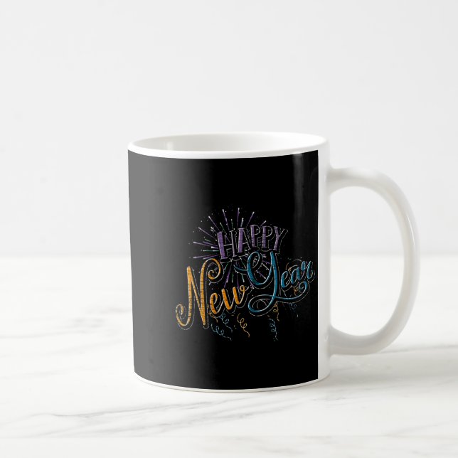 Mug Womens New Years Eve Celebration Confetti Firework (Droite)
