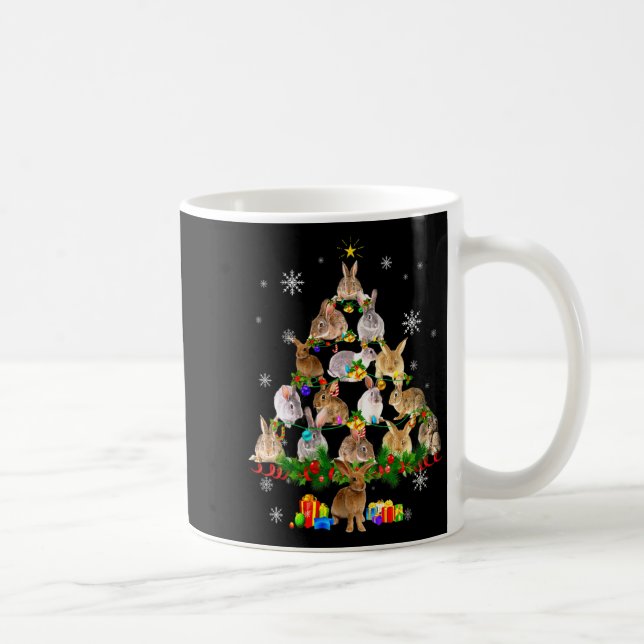Mug Womens Rabbit Christmas Tree Snow Funny Rabbit Xma (Droite)