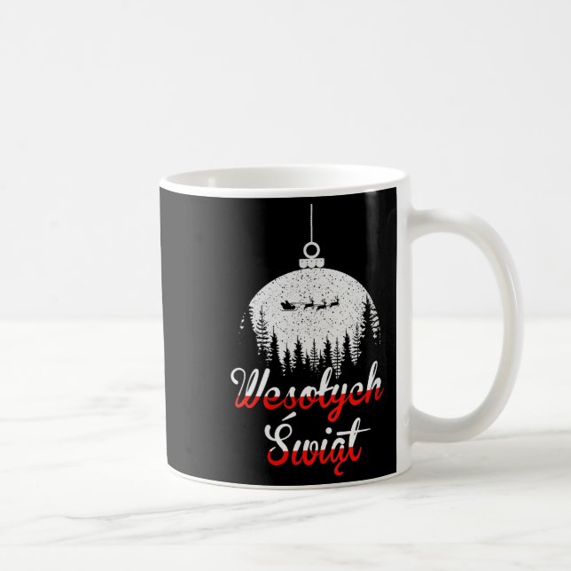 Mug Womens Wesolych Swiat Lish Christmas Holiday V-nec (Droite)