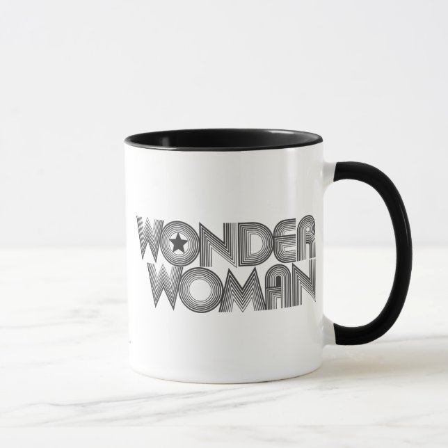 Mug Wonder Woman B&W Logo 3 (Droite)