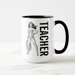 Mug Wonder Woman Pose noir & blanc