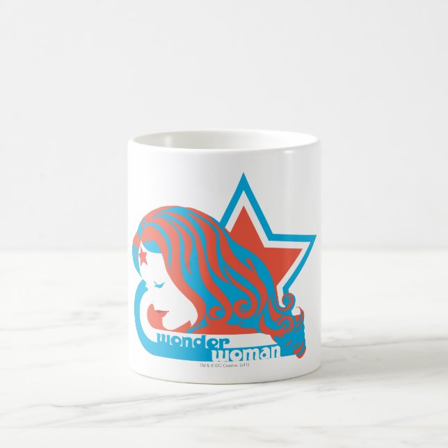 Mug Wonder Woman Red & Blue Star (Centre)