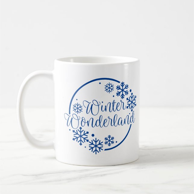 Mug Wonderland hiver avec des flocons de neige (Gauche)