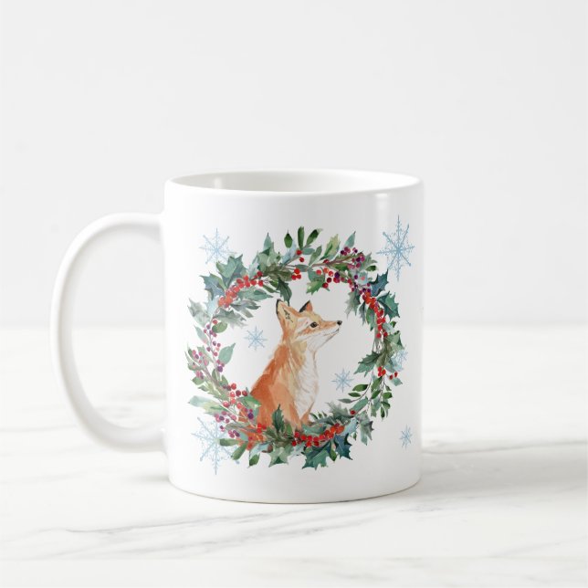 Mug Woodland Fox Christmas (Gauche)