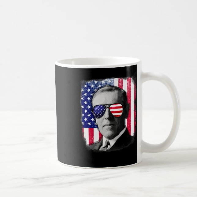 Mug Woodrow Wilson Drapeau américain 4 juillet (Droite)