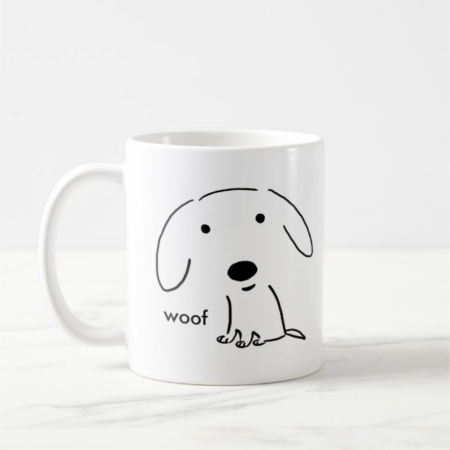 Mug Woof Puppy Chien | Cute personnalisée (Gauche)